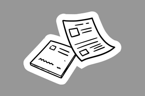 Business Report Clipart Line Art Graphics