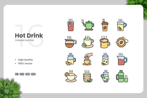 Hot Drink Colored Icons
