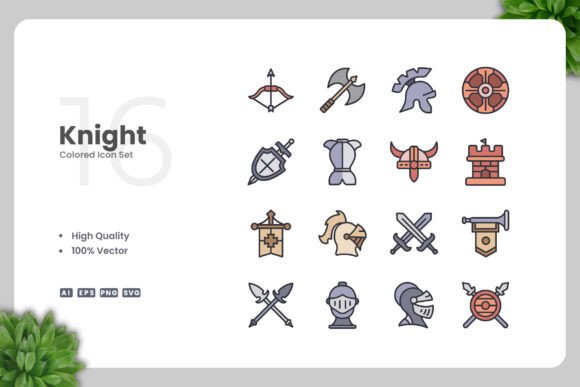Knight Colored Icons: Graphics for Local Business Branding