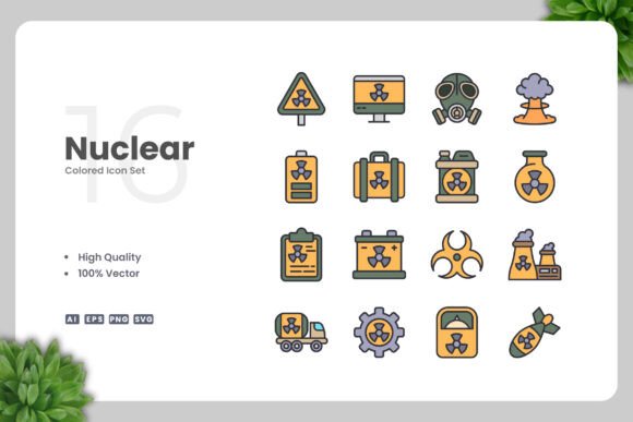 Nuclear Colored Icons: Graphics for Modern Branding