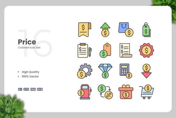 Price Colored Icons for Creative Crafters