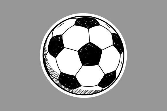 Soccer Ball Clipart Line Art Graphics