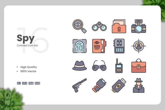 Spy Colored Icons: Graphics That Elevate Local Branding