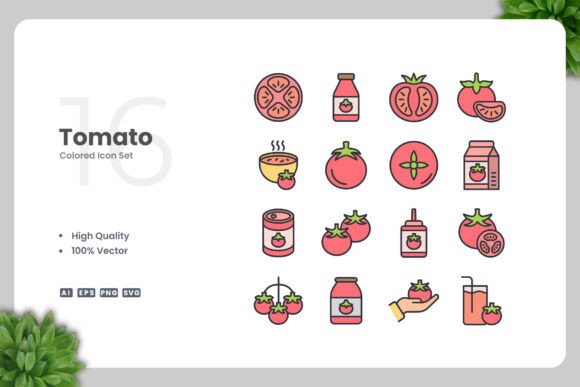 Tomato Colored Icons