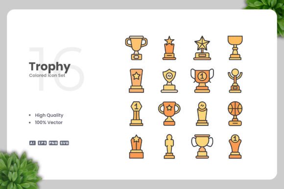 Trophy Colored Icons