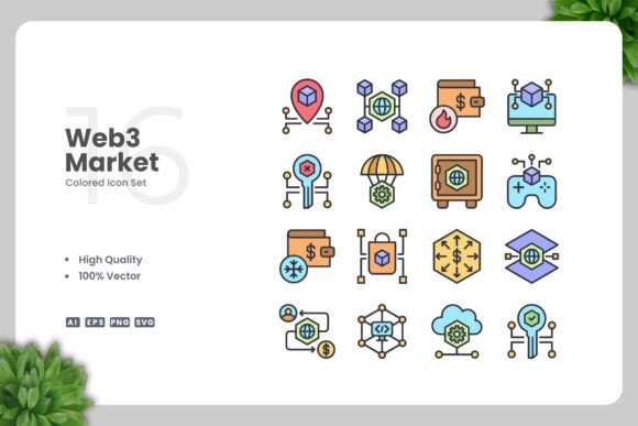 Web3 Market Colored Icons